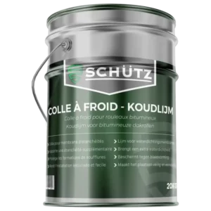 Colle à froid Schütz 20 kg – colle bitumineuse pour toiture et étanchéité de toitures plates.