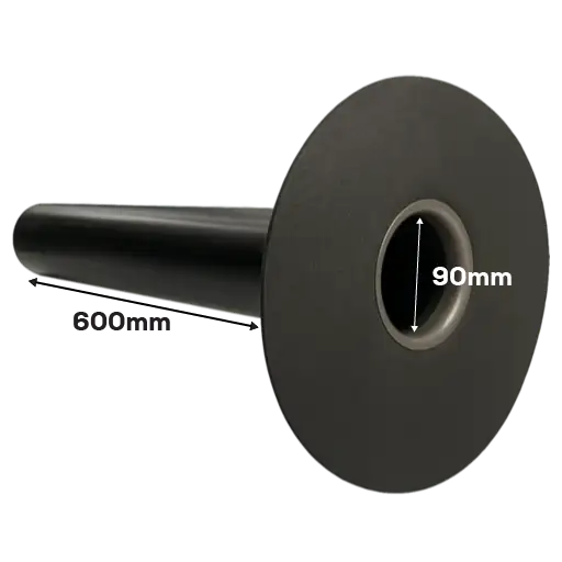 Bitumineuze afvoer met roofingbavette voor waterafvoer op platte daken.