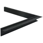 Binnenhoek dakrandprofiel zwart aluminium voor plat dak
