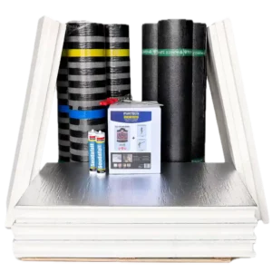 Plat dak bundel met bitumen roofing en pir isolatie kopen