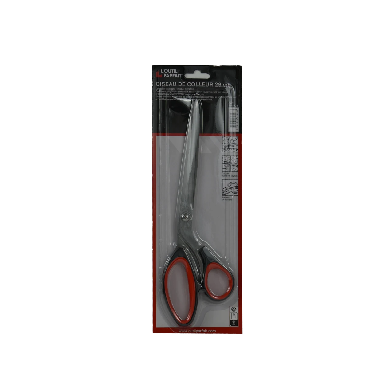 Professionele behangersschaar van L'Outil Parfait 28 cm met bi-materiaal handgrepen