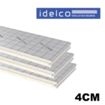 PIR isolatie 4 cm Idelco aluminium isolatieplaat